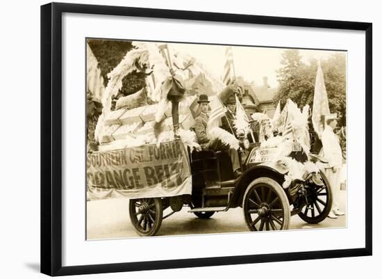 Orange Belt Float-null-Framed Art Print