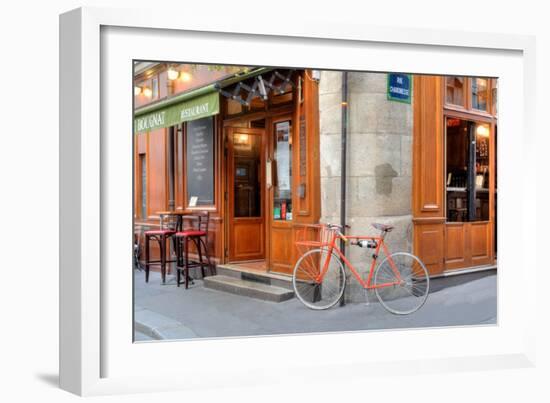 Orange Bicycle, Paris-Alan Blaustein-Framed Photographic Print