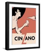 Orange Blackhat Cinzano-null-Framed Giclee Print
