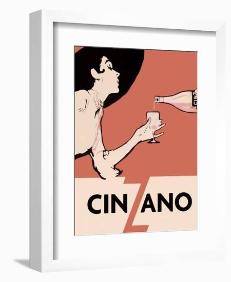 Orange Blackhat Cinzano-null-Framed Giclee Print