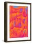 Orange Blue Abstract Polygonal Background-tukkki-Framed Art Print