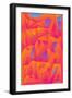 Orange Blue Abstract Polygonal Background-tukkki-Framed Art Print