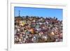 Orange, Blue, Red Houses of Guanajuato Mexico-William Perry-Framed Photographic Print