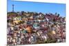 Orange, Blue, Red Houses of Guanajuato Mexico-William Perry-Mounted Photographic Print