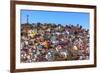 Orange, Blue, Red Houses of Guanajuato Mexico-William Perry-Framed Premium Photographic Print