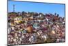 Orange, Blue, Red Houses of Guanajuato Mexico-William Perry-Mounted Photographic Print