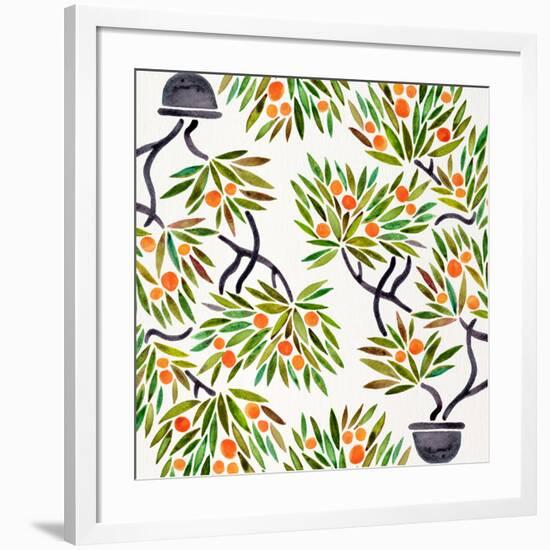 Orange Bonsai Orange Pattern-Cat Coquillette-Framed Giclee Print