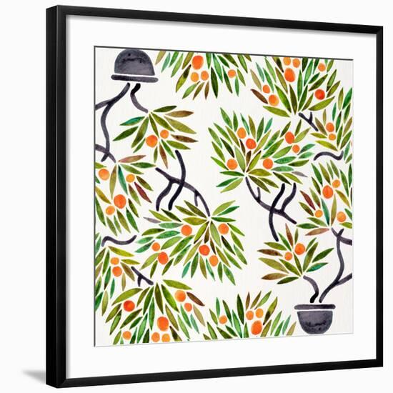 Orange Bonsai Orange Pattern-Cat Coquillette-Framed Giclee Print