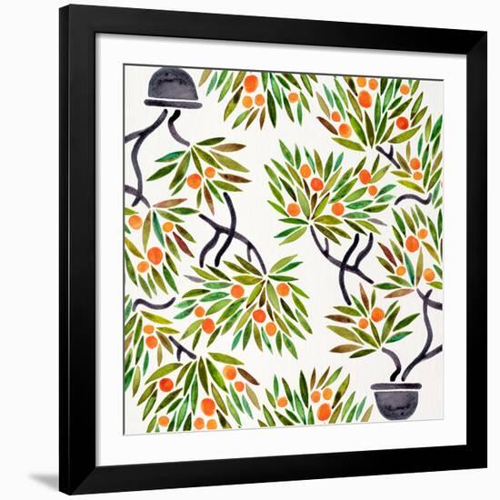 Orange Bonsai Orange Pattern-Cat Coquillette-Framed Giclee Print