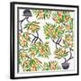 Orange Bonsai Orange Pattern-Cat Coquillette-Framed Giclee Print