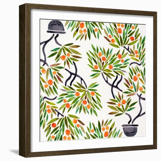 Orange Bonsai Orange Pattern-Cat Coquillette-Framed Premium Giclee Print