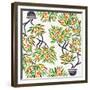 Orange Bonsai Orange Pattern-Cat Coquillette-Framed Premium Giclee Print