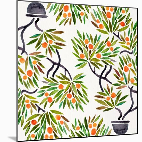 Orange Bonsai Orange Pattern-Cat Coquillette-Mounted Premium Giclee Print