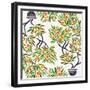 Orange Bonsai Orange Pattern-Cat Coquillette-Framed Giclee Print