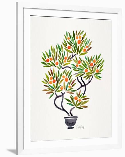 Orange Bonsai Orange-Cat Coquillette-Framed Art Print