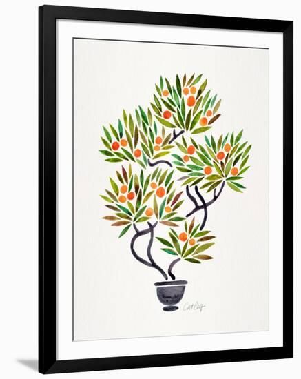 Orange Bonsai Orange-Cat Coquillette-Framed Art Print