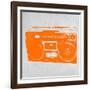 Orange Boom Box-NaxArt-Framed Premium Giclee Print