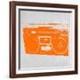 Orange Boom Box-NaxArt-Framed Premium Giclee Print