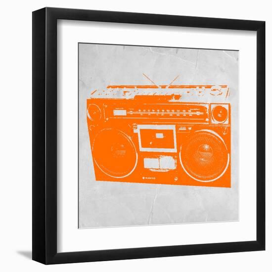 Orange Boom Box-NaxArt-Framed Art Print