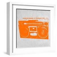 Orange Boom Box-NaxArt-Framed Art Print