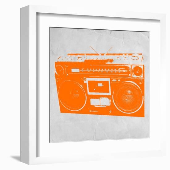 Orange Boom Box-NaxArt-Framed Art Print