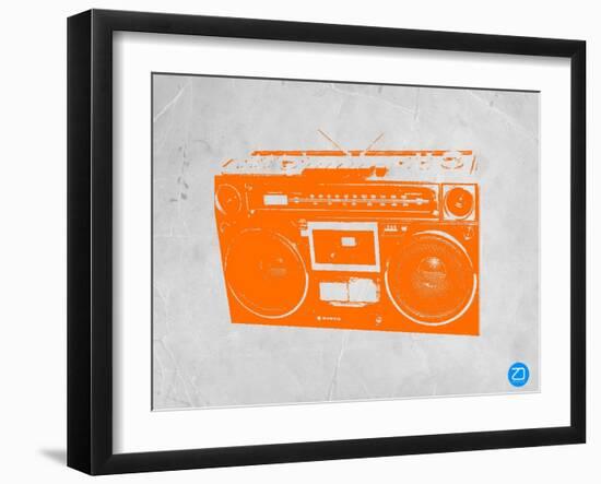 Orange Boom Box-NaxArt-Framed Art Print