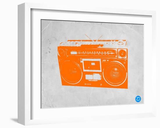 Orange Boom Box-NaxArt-Framed Art Print