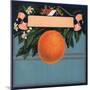 Orange Branch - Citrus Crate Label-Lantern Press-Mounted Art Print