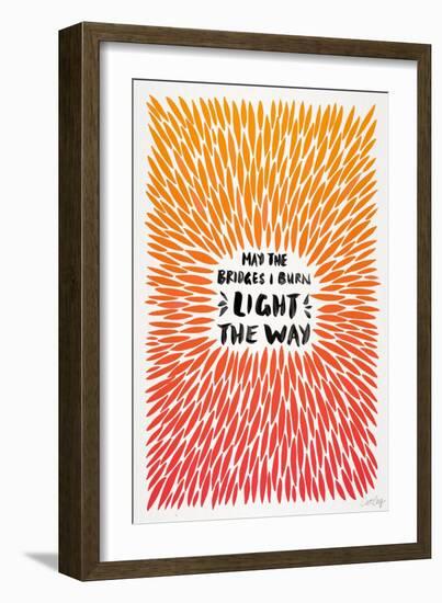 Orange Bridges Burn Burst-Cat Coquillette-Framed Art Print