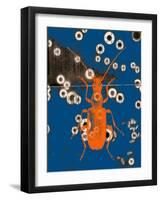 Orange Bug-Jan Weiss-Framed Art Print