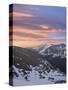 Orange Clouds at Dawn Above Longs Peak, Rocky Mountain National Park, Colorado-James Hager-Stretched Canvas