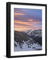 Orange Clouds at Dawn Above Longs Peak, Rocky Mountain National Park, Colorado-James Hager-Framed Photographic Print