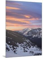 Orange Clouds at Dawn Above Longs Peak, Rocky Mountain National Park, Colorado-James Hager-Mounted Photographic Print