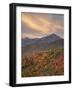 Orange Clouds at Sunset over Orange and Red Maples in the Fall, Uinta National Forest, Utah, USA-James Hager-Framed Photographic Print