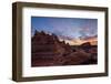 Orange Clouds over Sandstone Cones-James Hager-Framed Photographic Print