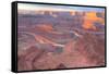 Orange Colorado River, Dead Horse Point, Utah Colored Water from Red Soil Runoff-Tom Till-Framed Stretched Canvas