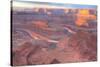 Orange Colorado River, Dead Horse Point, Utah Colored Water from Red Soil Runoff-Tom Till-Stretched Canvas