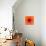 Orange Concentric Flower Center: Mandala Kaleidoscopic Design-tr3gi-Art Print displayed on a wall