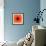 Orange Concentric Flower Center: Mandala Kaleidoscopic Design-tr3gi-Framed Art Print displayed on a wall