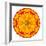 Orange Concentric Marigold Mandala Flower-tr3gi-Framed Art Print