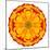 Orange Concentric Marigold Mandala Flower-tr3gi-Mounted Art Print