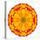 Orange Concentric Marigold Mandala Flower-tr3gi-Stretched Canvas