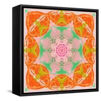 Orange Connection Mandala-Alaya Gadeh-Framed Stretched Canvas