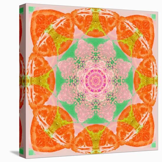 Orange Connection Mandala-Alaya Gadeh-Stretched Canvas