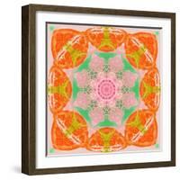 Orange Connection Mandala-Alaya Gadeh-Framed Photographic Print