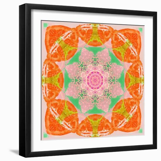 Orange Connection Mandala-Alaya Gadeh-Framed Photographic Print