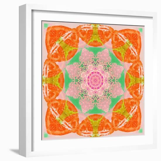 Orange Connection Mandala-Alaya Gadeh-Framed Photographic Print