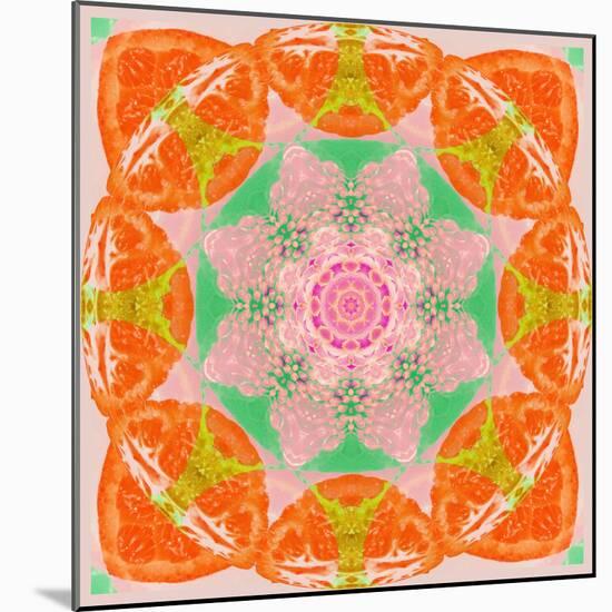 Orange Connection Mandala-Alaya Gadeh-Mounted Photographic Print