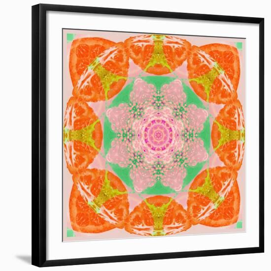 Orange Connection Mandala-Alaya Gadeh-Framed Photographic Print