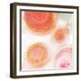 Orange Contempo Light Circles-Kat Papa-Framed Art Print